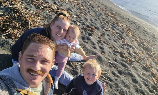 Amy Anker and her family