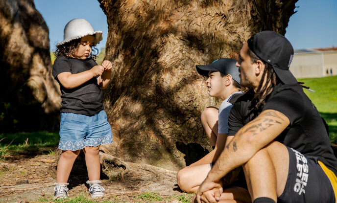 Child development three to five years Dad and children