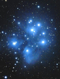 Matariki stars in night sky