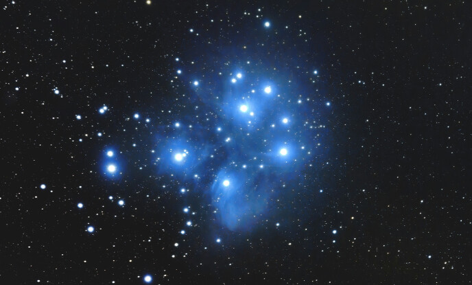 Matariki stars in night sky