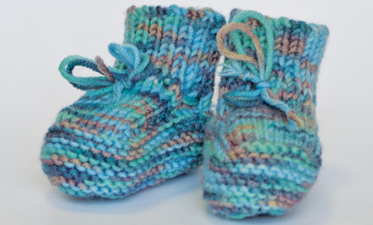 knitted booties