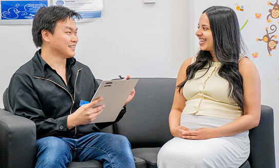 pregnant woman immunisation appointment